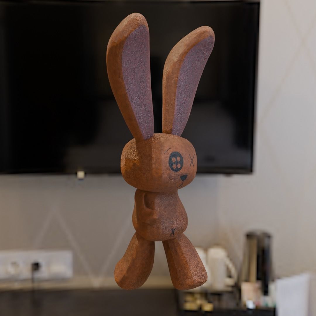 Bunny Doll Low-poly 3D model_1