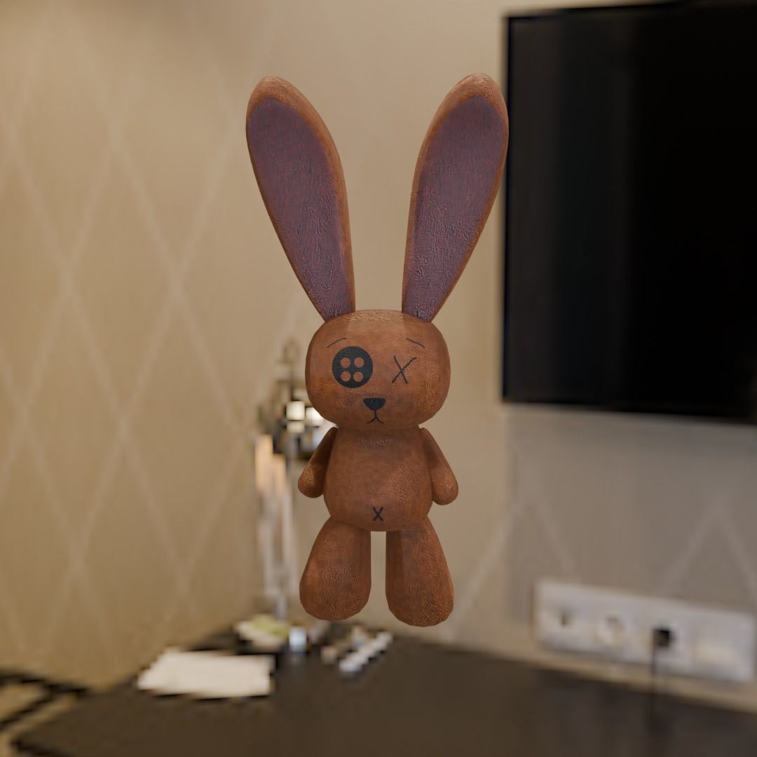 Bunny Doll Low-poly 3D model_2