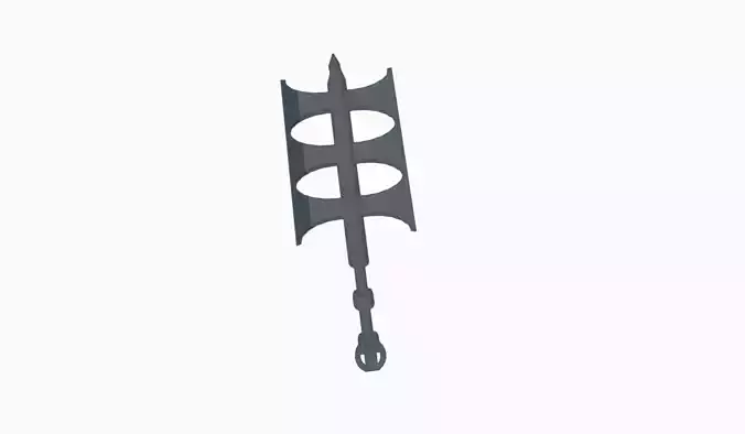 low poly battle axe for game Free low-poly 3D model