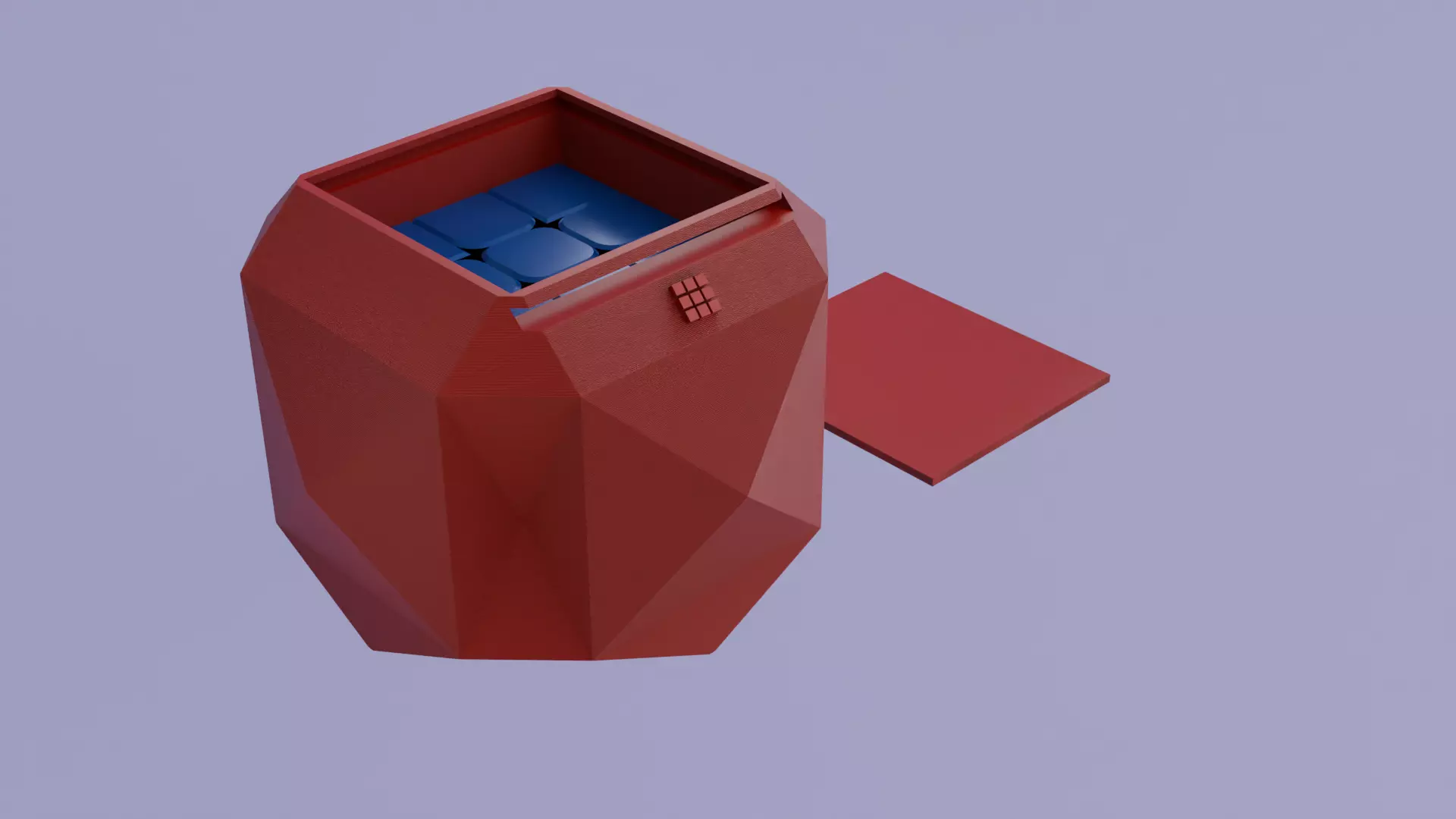 Rubiks cube container Free 3D print model