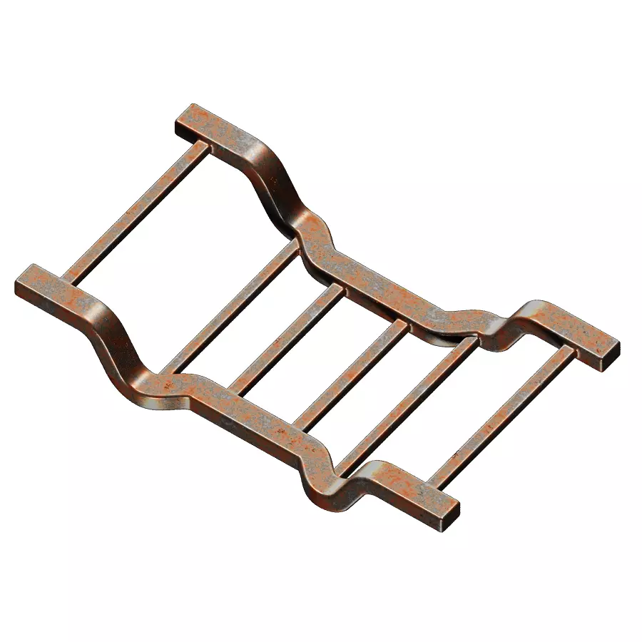 Rusty Vehicle Chassis 3D model_0