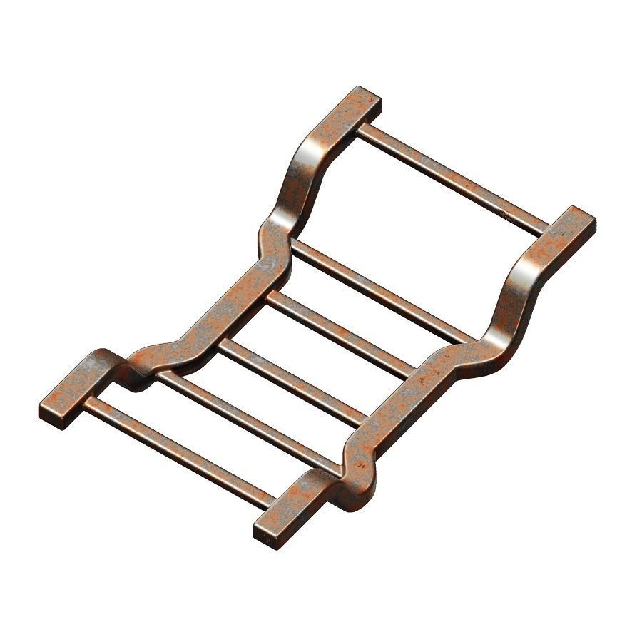 Rusty Vehicle Chassis 3D model_1