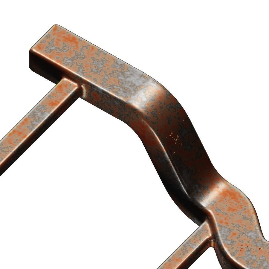 Rusty Vehicle Chassis 3D model_2