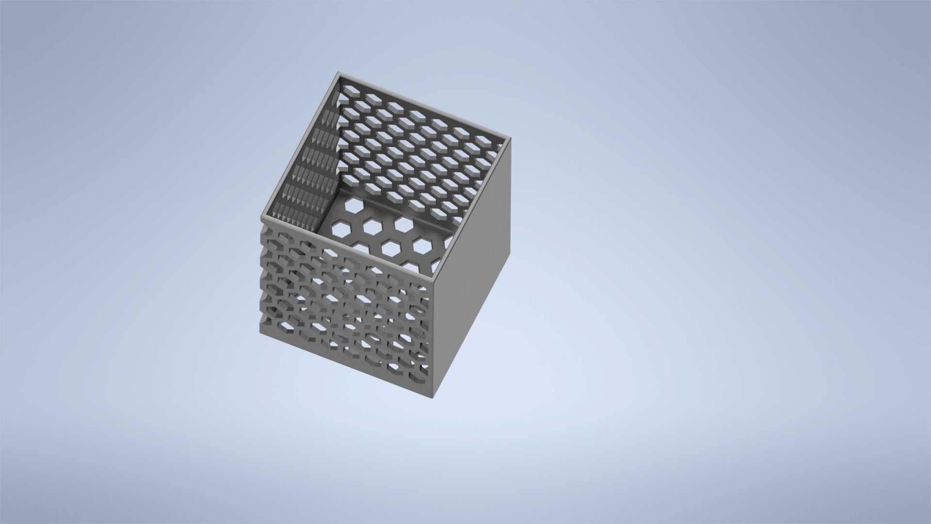 Kitchen Utensils Drying Basket With Hexagon 3D print model_1