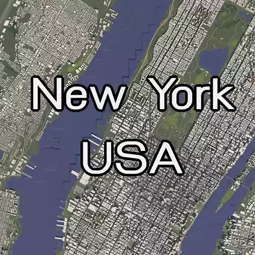 New York USA - city and urban 3D model