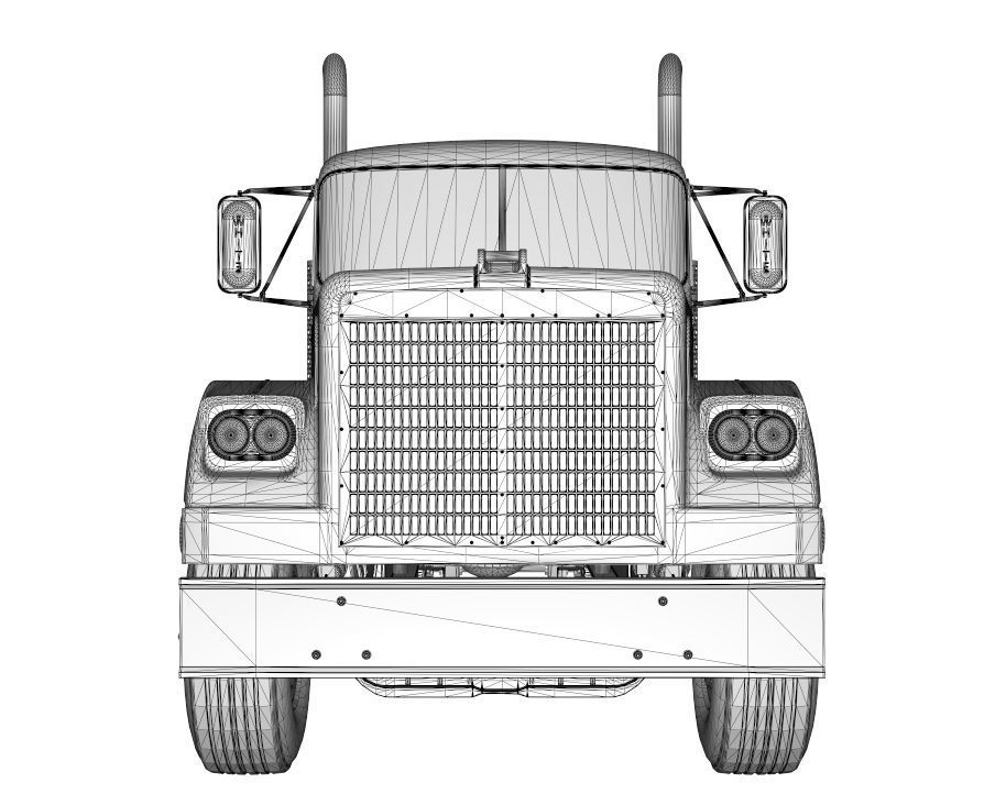 1970 White Western Star Truck  3D model_10