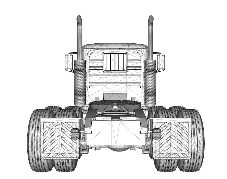 1970 White Western Star Truck  3D model_11