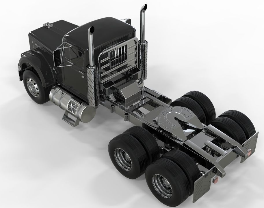 1970 White Western Star Truck  3D model_5