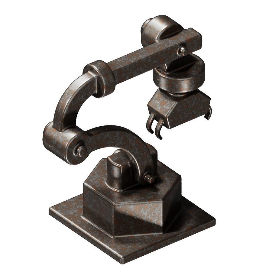 Rusty Robot Arm 3D model_1