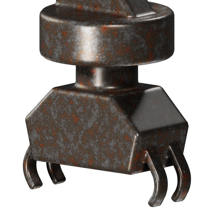 Rusty Robot Arm 3D model_2