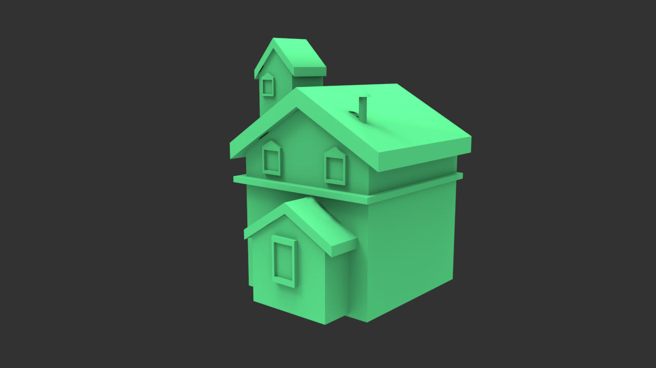 small town 3D print model_3