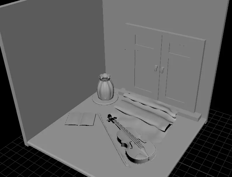 violin Free 3D model