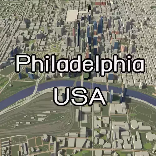 Philadelphia USA - city and urban 3D model