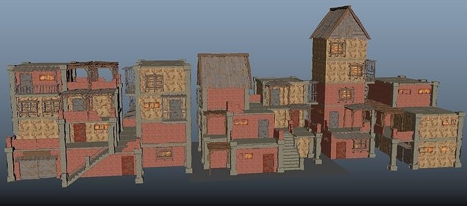 Modular Asset  Low-poly 3D model