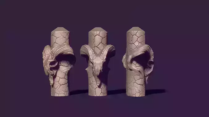 goat skull candle mold