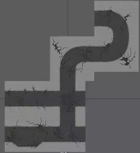 Damaged Modular Road Set 