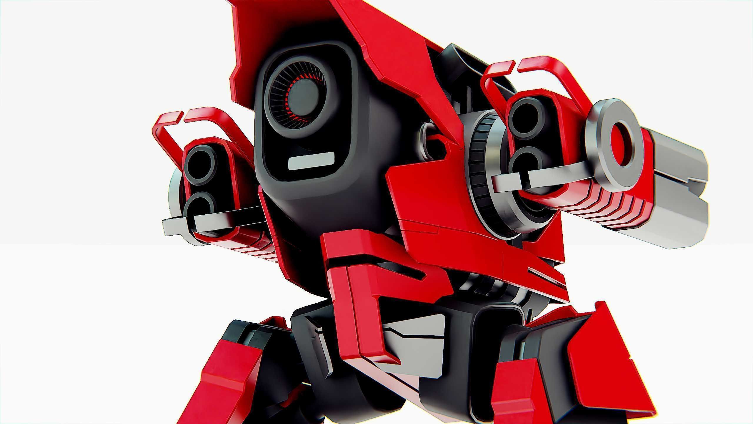 RAPTOR DROID D-150 Rigged for Unreal Engine - Unity - MIXAMO 3D model_25