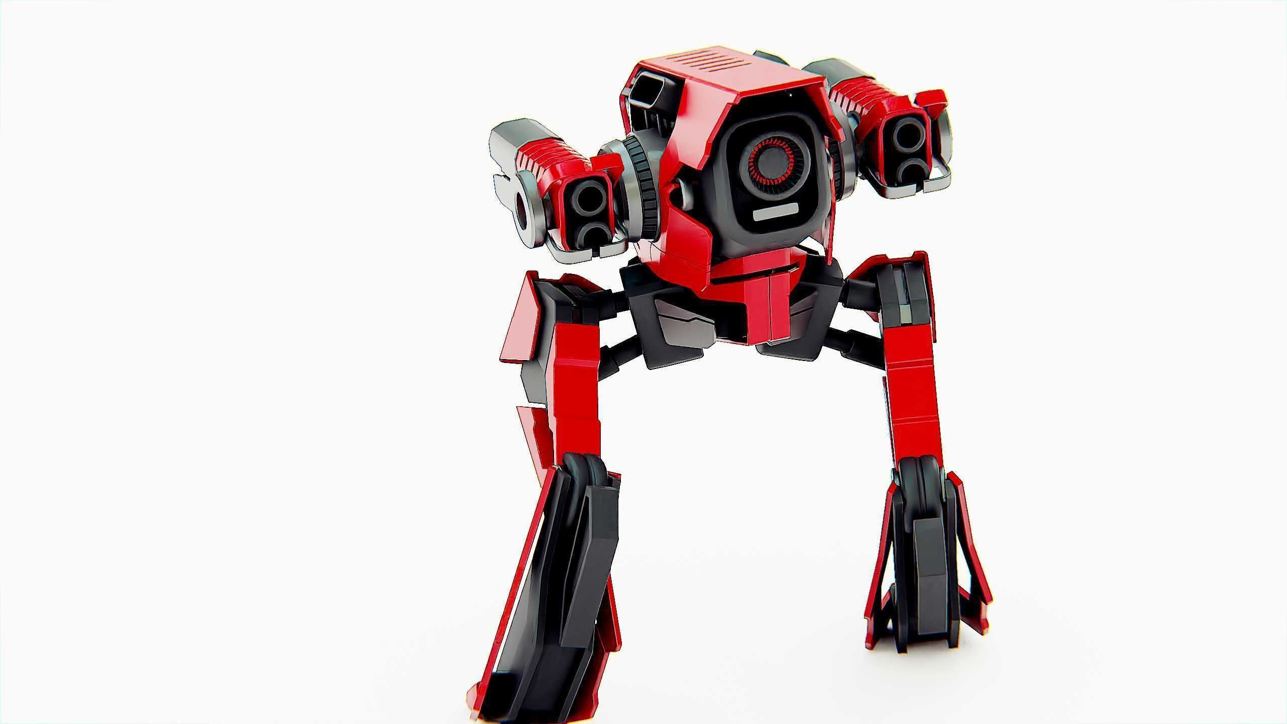 RAPTOR DROID D-150 Rigged for Unreal Engine - Unity - MIXAMO 3D model_13