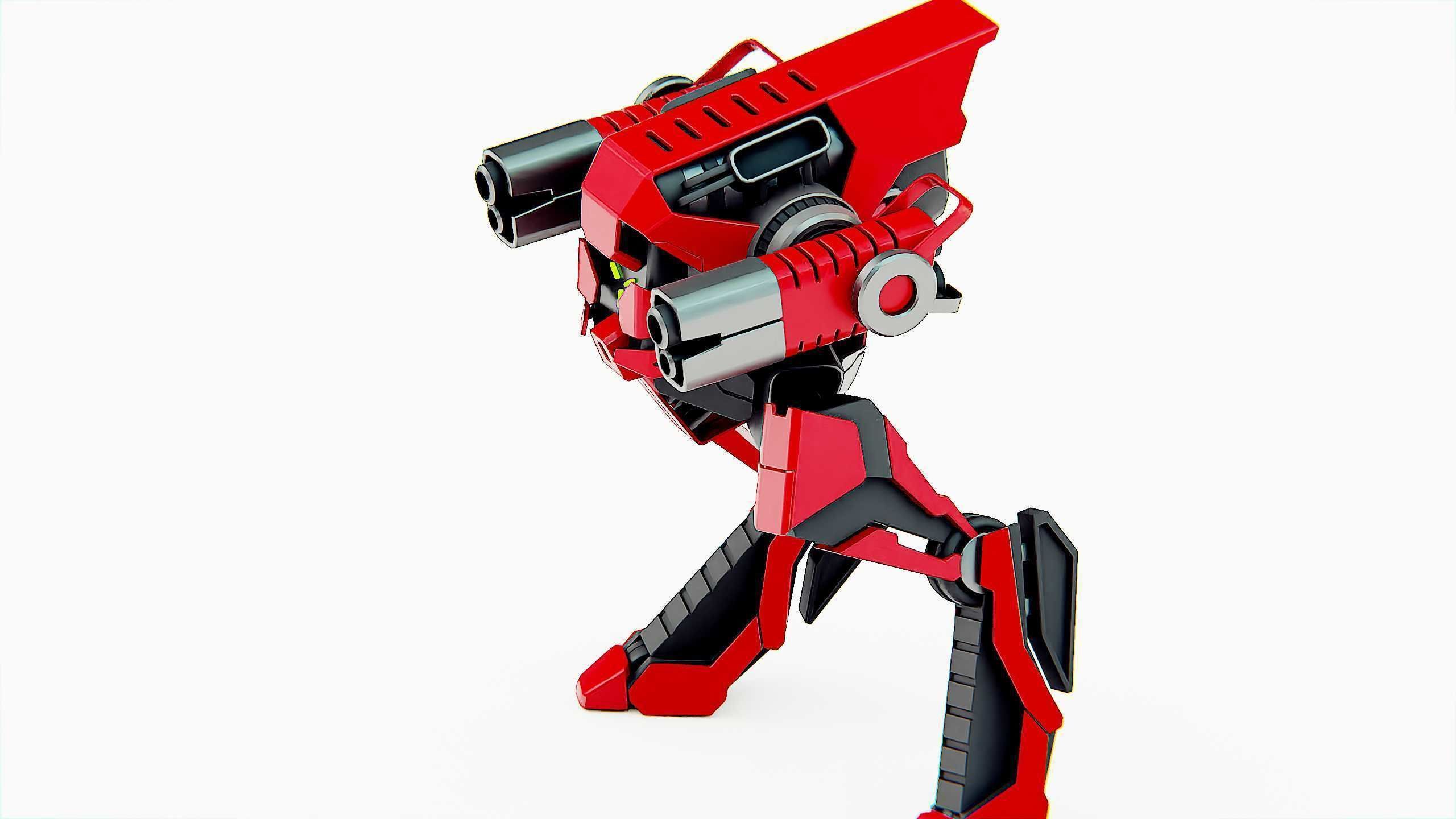 RAPTOR DROID D-150 Rigged for Unreal Engine - Unity - MIXAMO 3D model_19