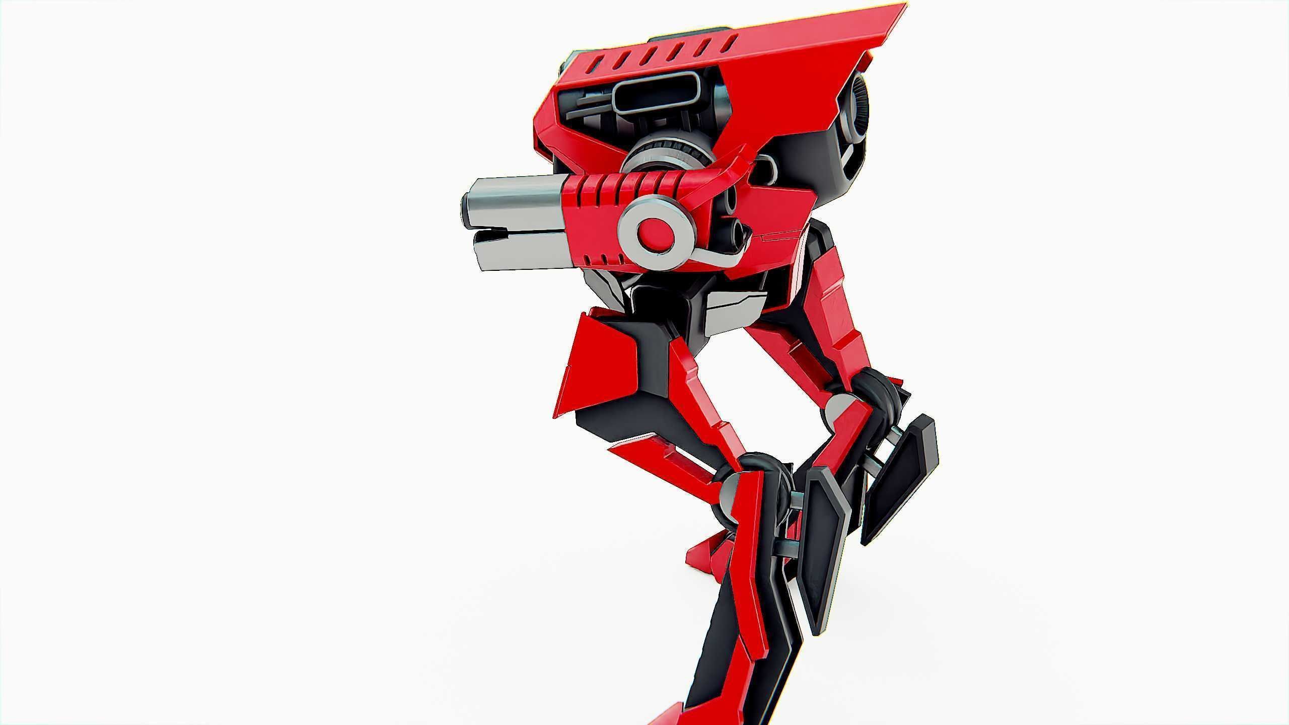 RAPTOR DROID D-150 Rigged for Unreal Engine - Unity - MIXAMO 3D model_17