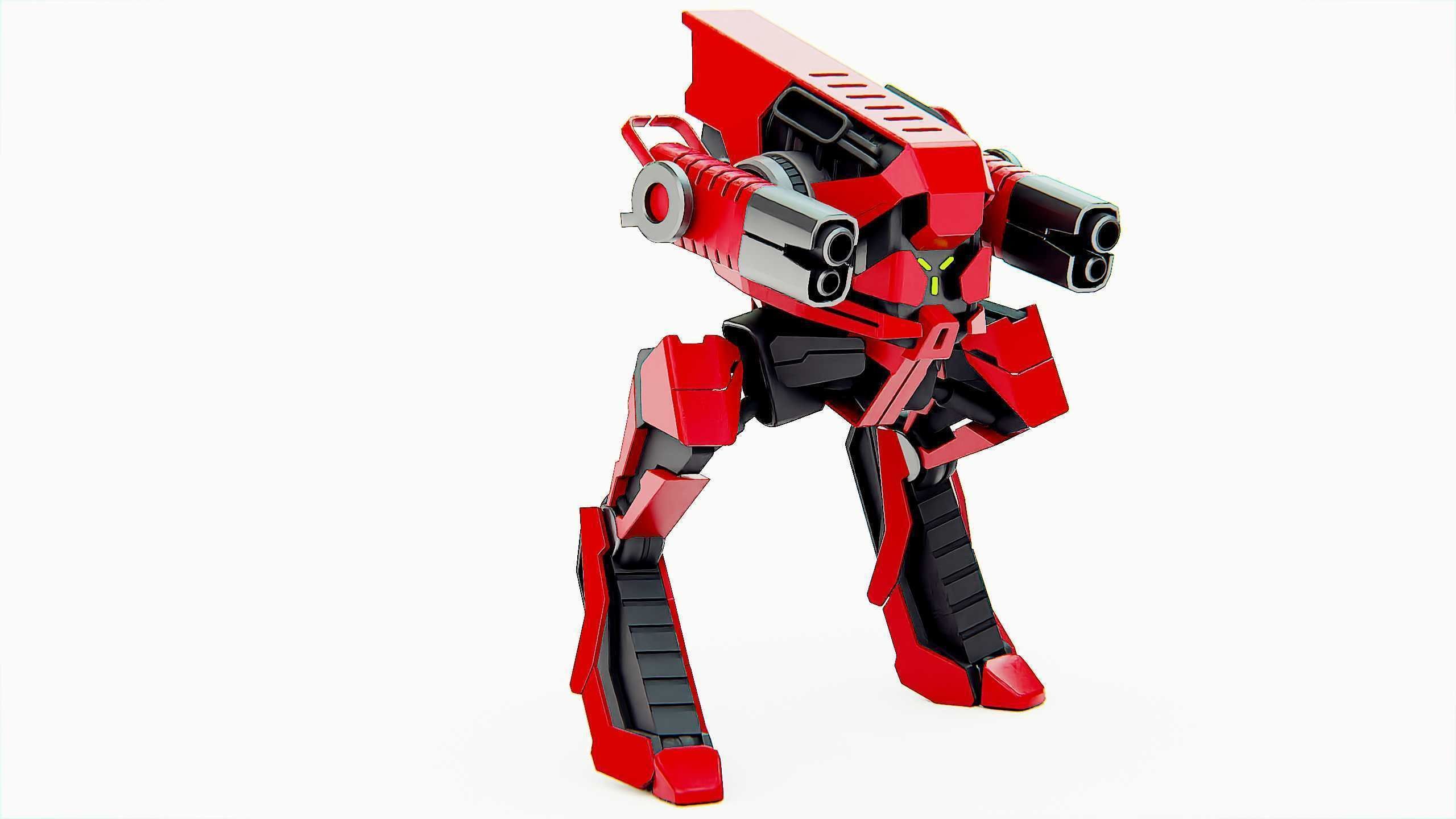 RAPTOR DROID D-150 Rigged for Unreal Engine - Unity - MIXAMO 3D model_2