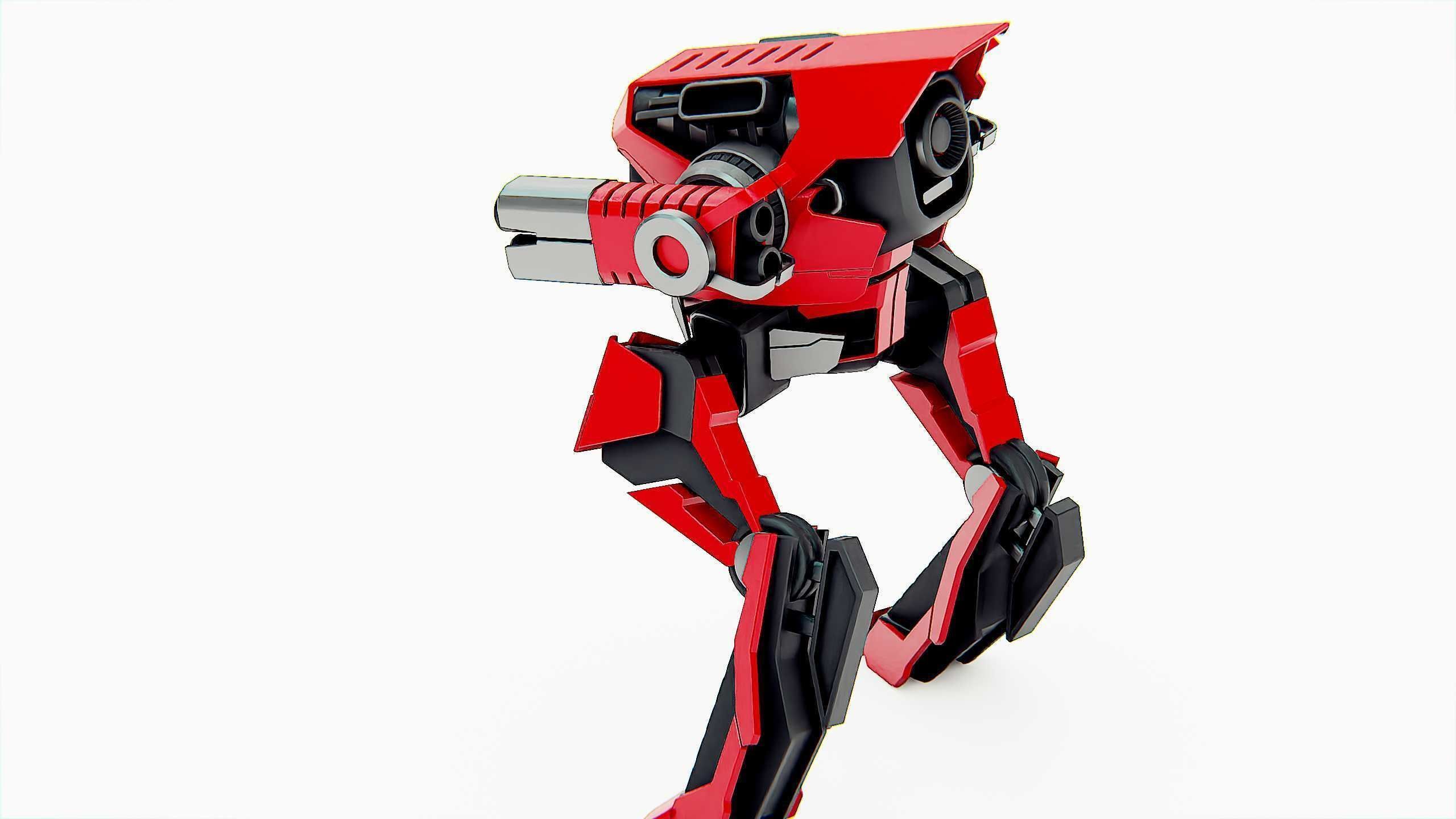 RAPTOR DROID D-150 Rigged for Unreal Engine - Unity - MIXAMO 3D model_16