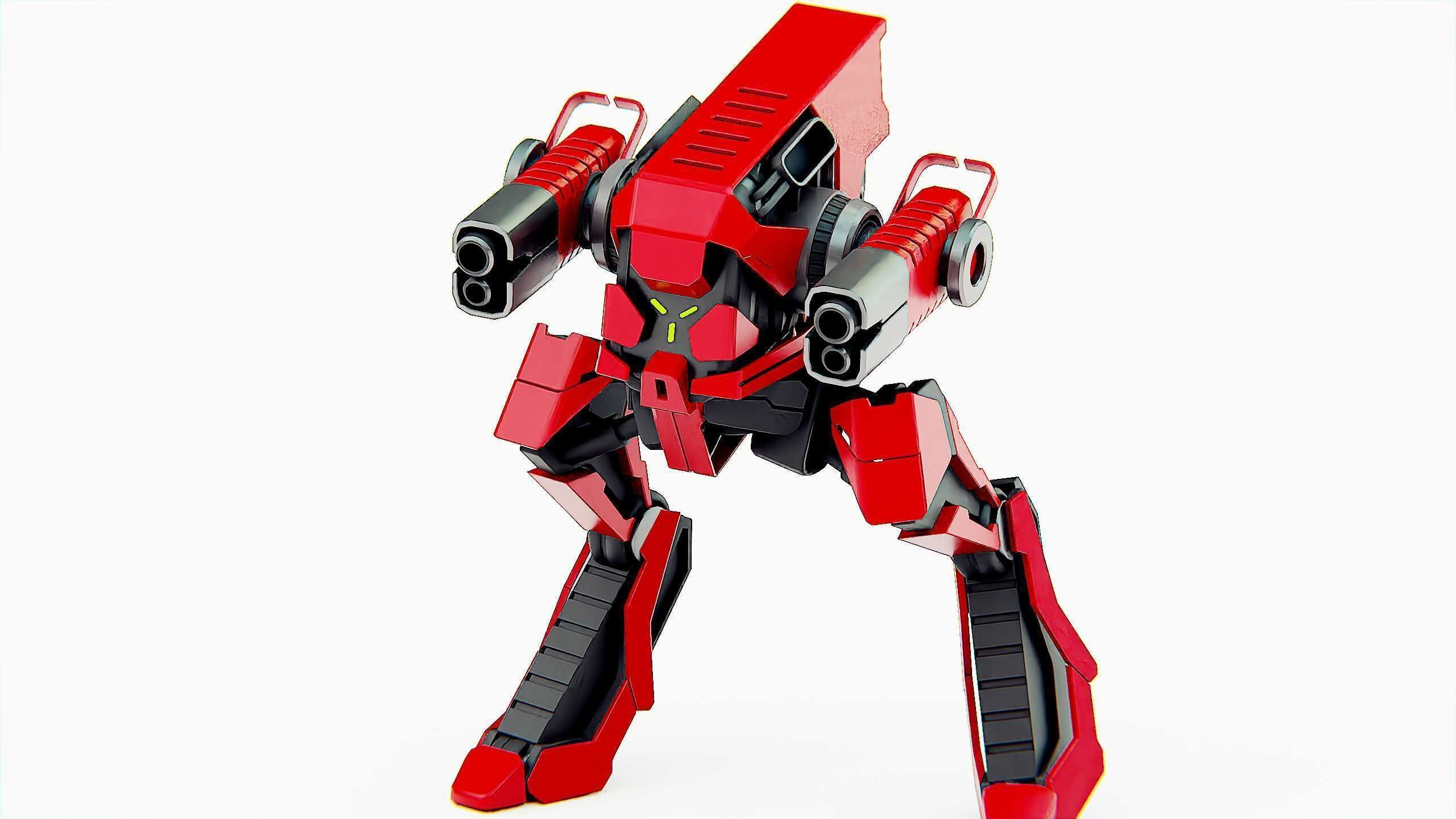 RAPTOR DROID D-150 Rigged for Unreal Engine - Unity - MIXAMO 3D model_22