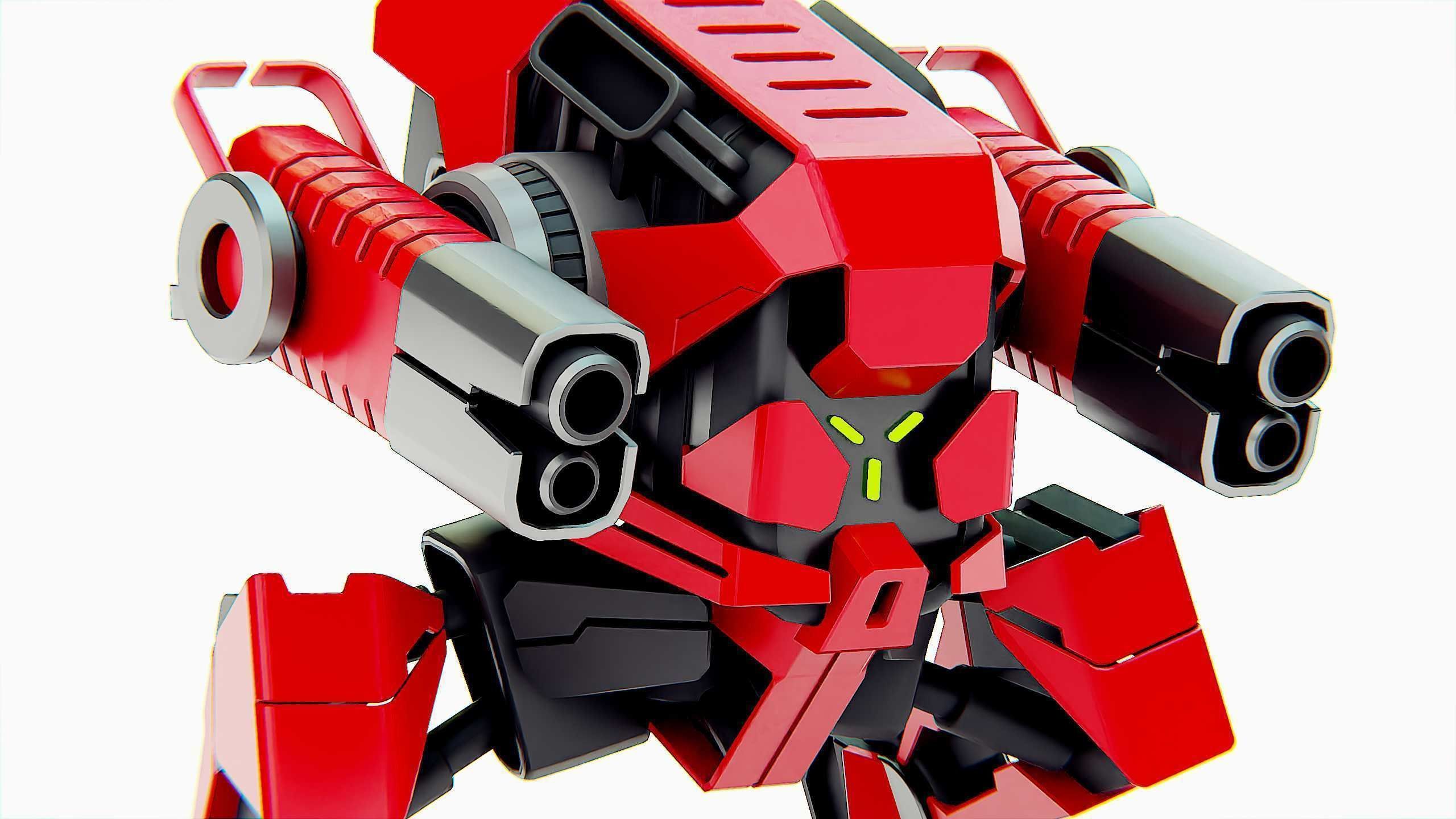 RAPTOR DROID D-150 Rigged for Unreal Engine - Unity - MIXAMO 3D model_24