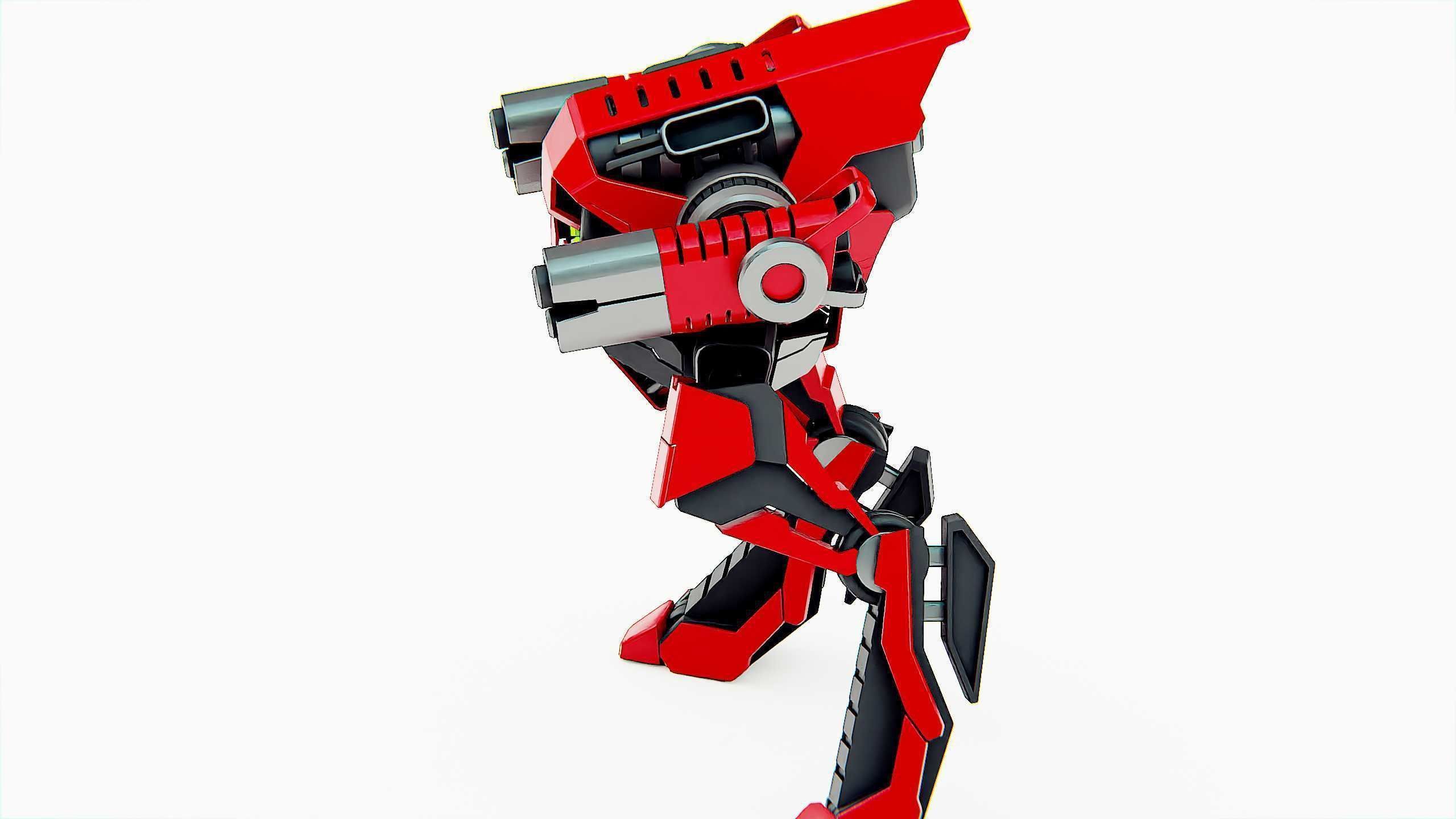 RAPTOR DROID D-150 Rigged for Unreal Engine - Unity - MIXAMO 3D model_18