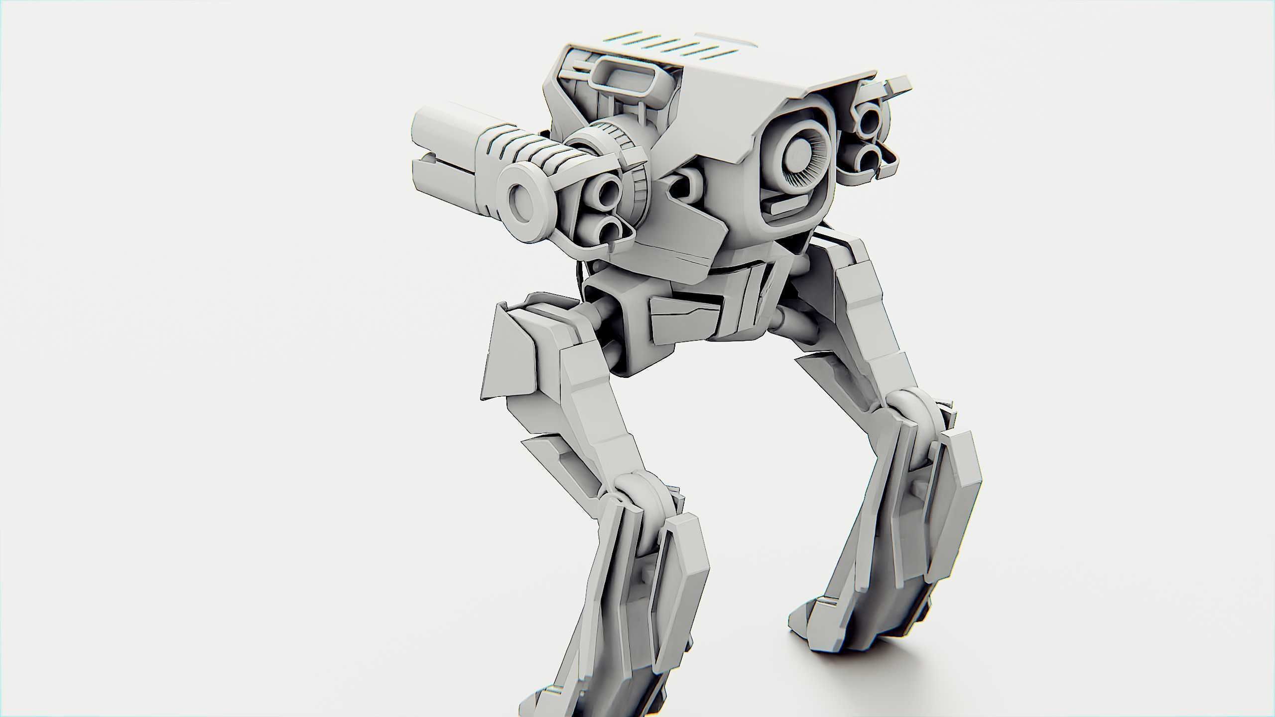 RAPTOR DROID D-150 Rigged for Unreal Engine - Unity - MIXAMO 3D model_33