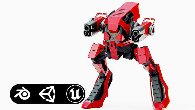 RAPTOR DROID D-150 Rigged for Unreal Engine - Unity - MIXAMO 3D model