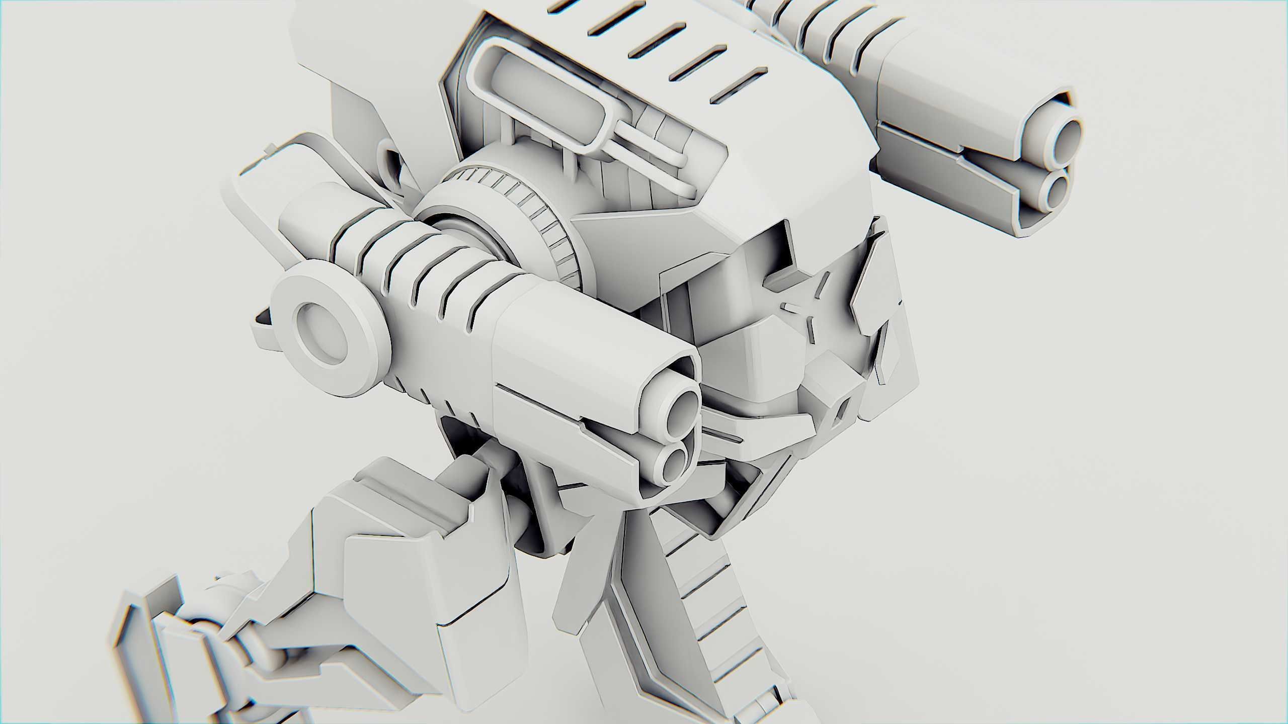 RAPTOR DROID D-150 Rigged for Unreal Engine - Unity - MIXAMO 3D model_34