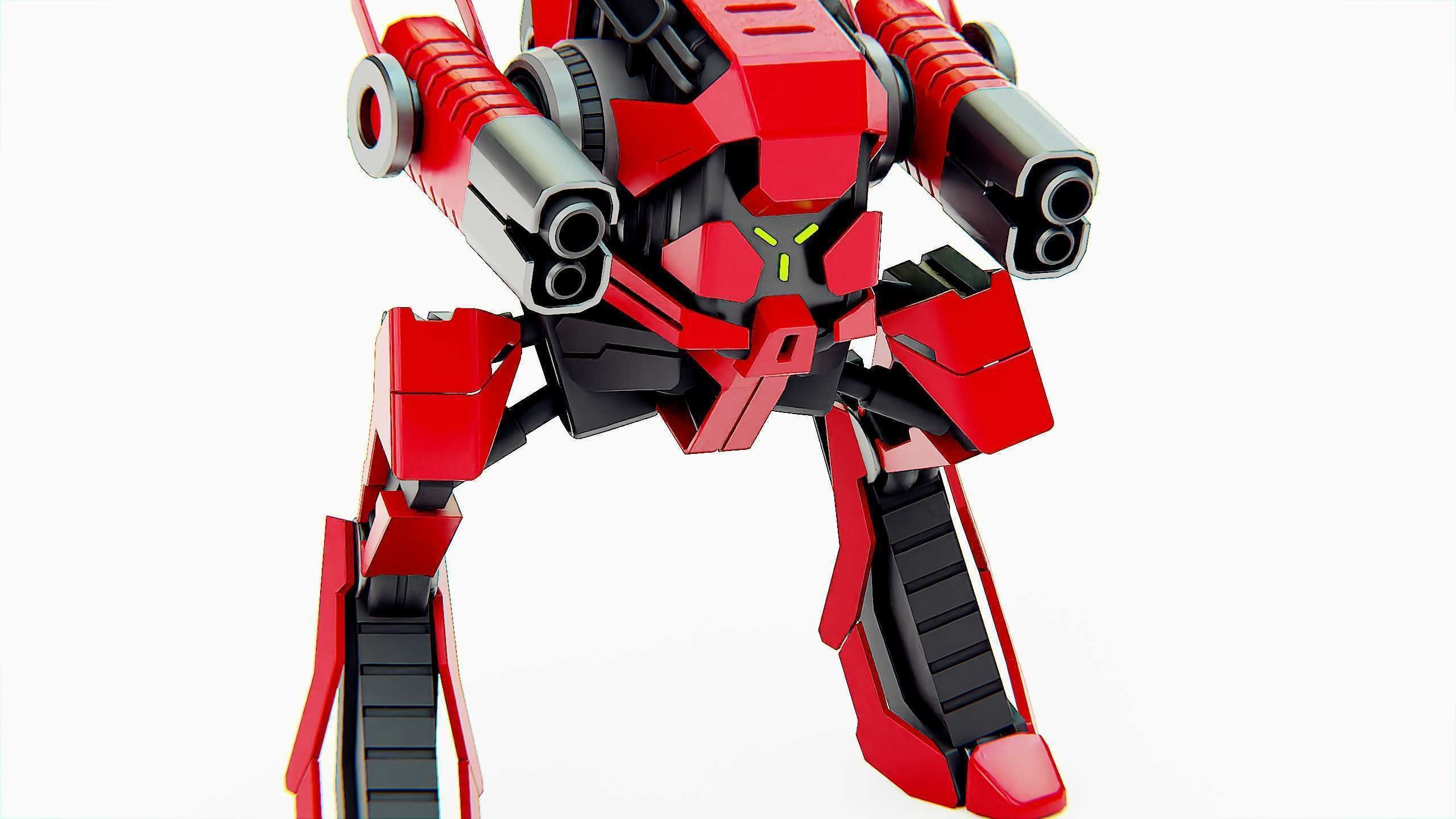 RAPTOR DROID D-150 Rigged for Unreal Engine - Unity - MIXAMO 3D model_28