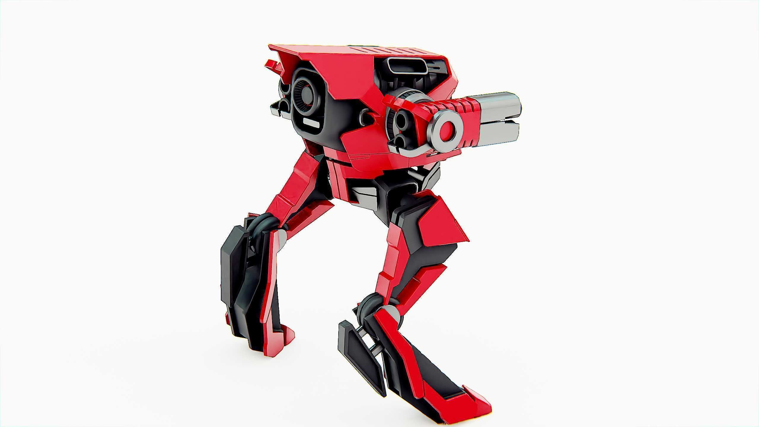 RAPTOR DROID D-150 Rigged for Unreal Engine - Unity - MIXAMO 3D model_8