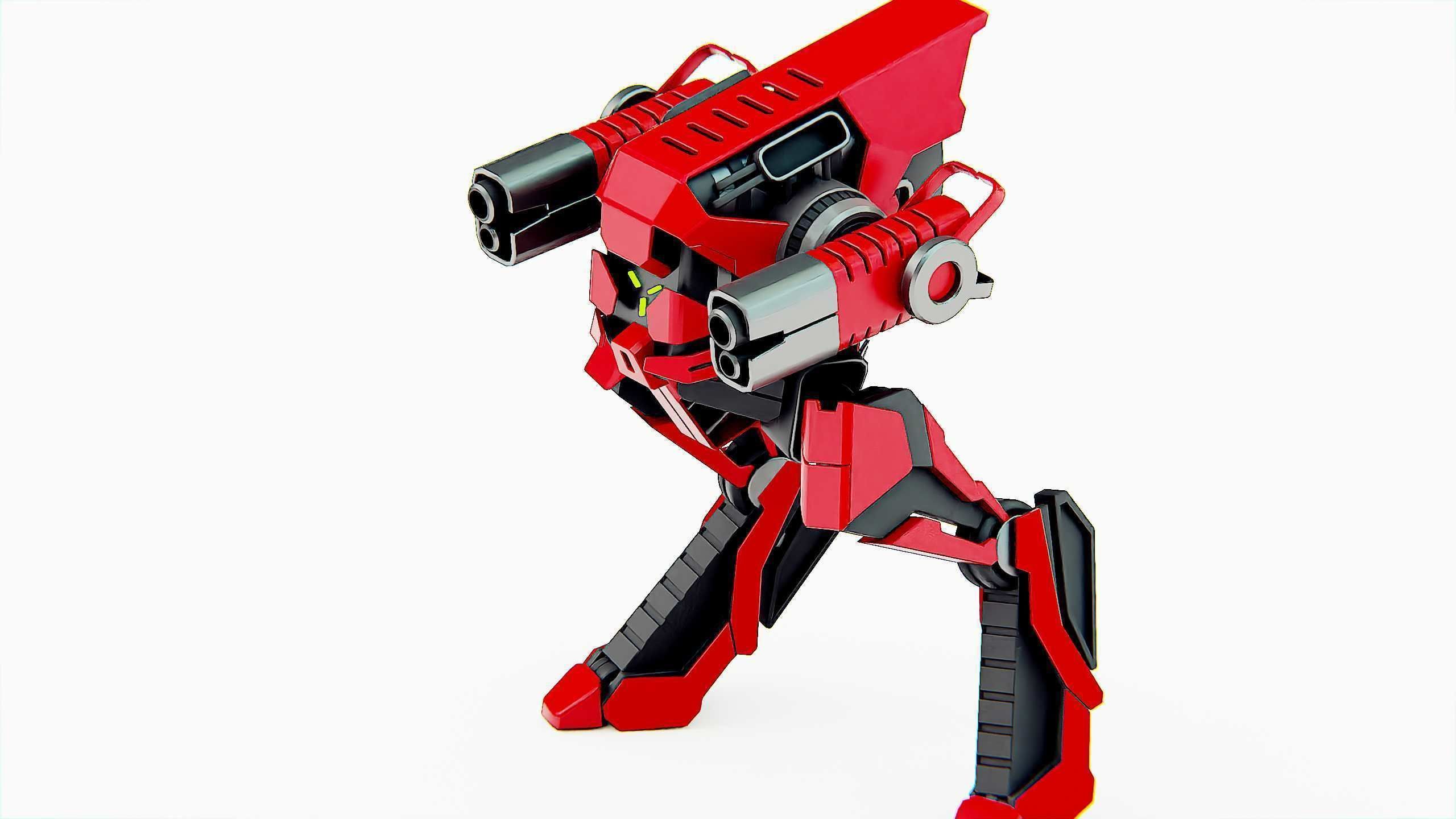 RAPTOR DROID D-150 Rigged for Unreal Engine - Unity - MIXAMO 3D model_20