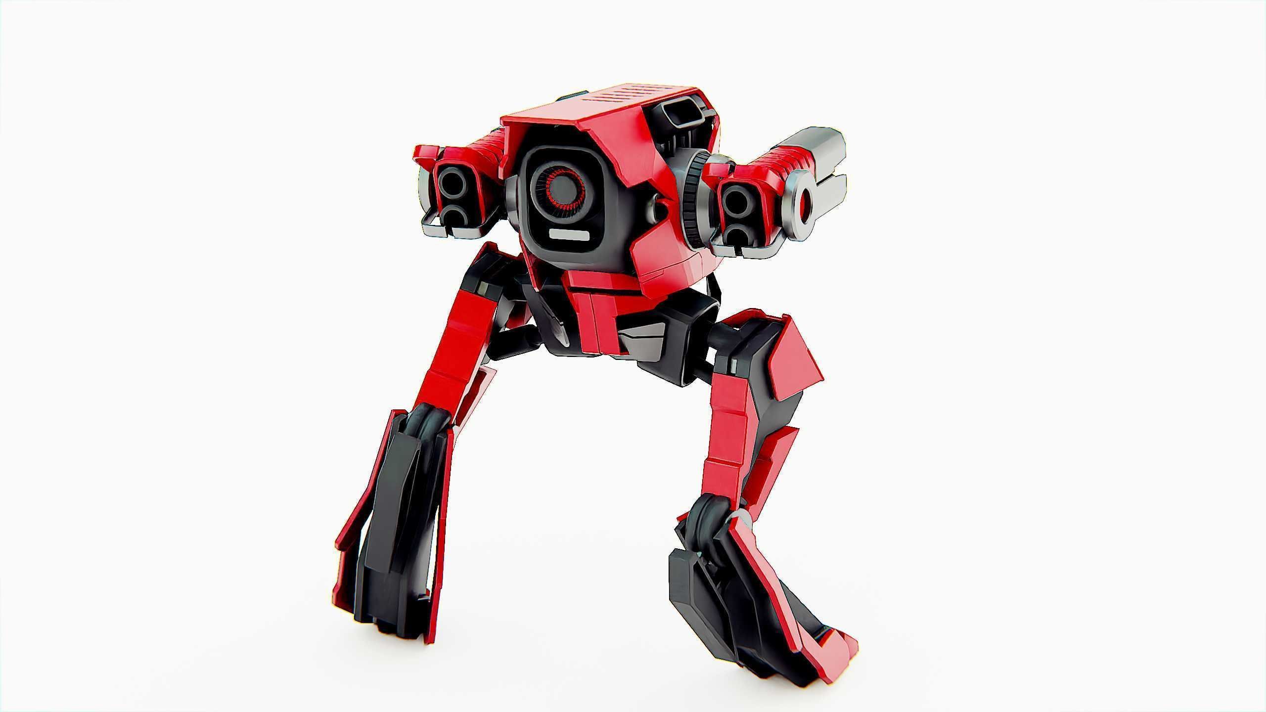 RAPTOR DROID D-150 Rigged for Unreal Engine - Unity - MIXAMO 3D model_10