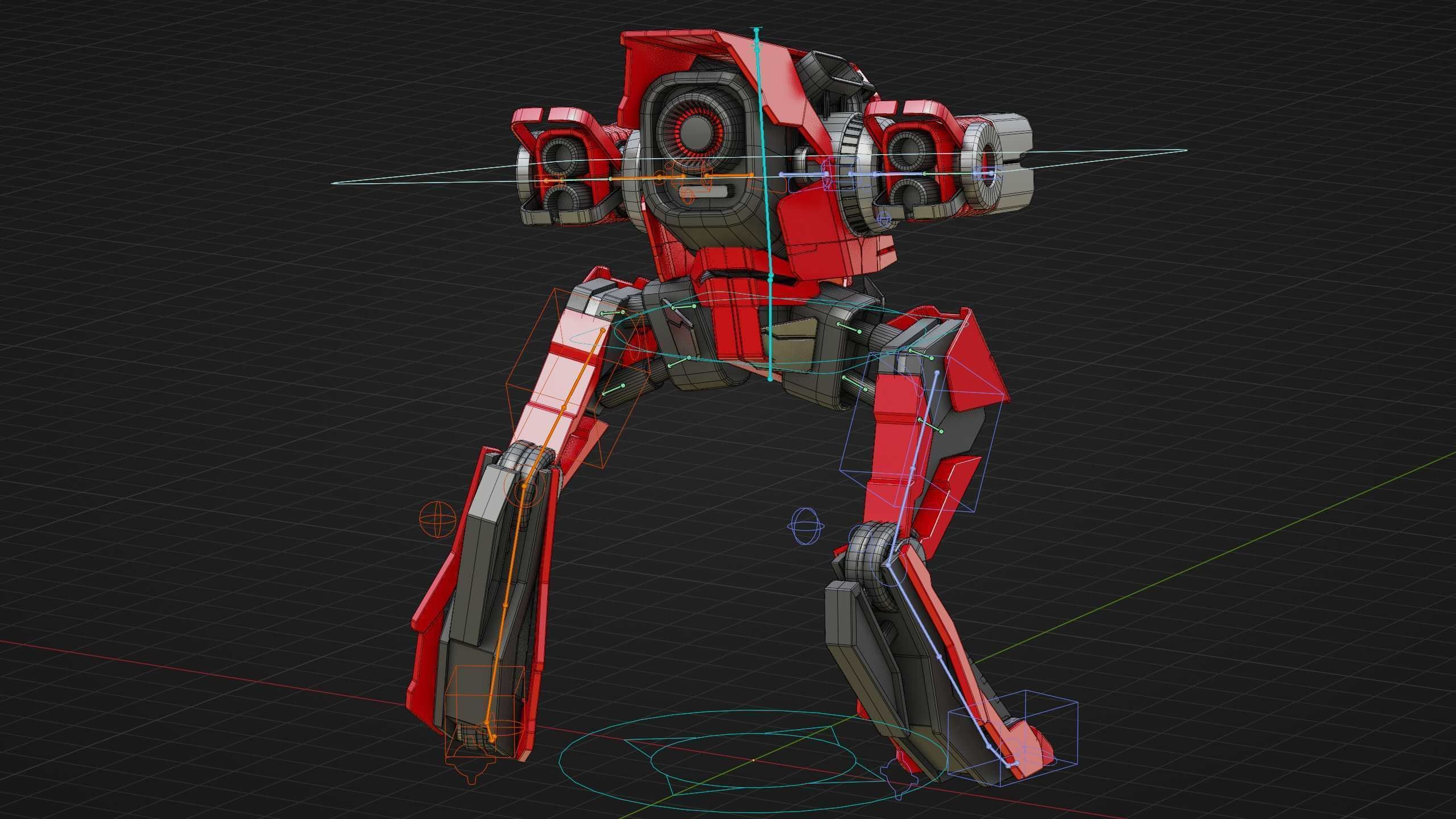 RAPTOR DROID D-150 Rigged for Unreal Engine - Unity - MIXAMO 3D model_38