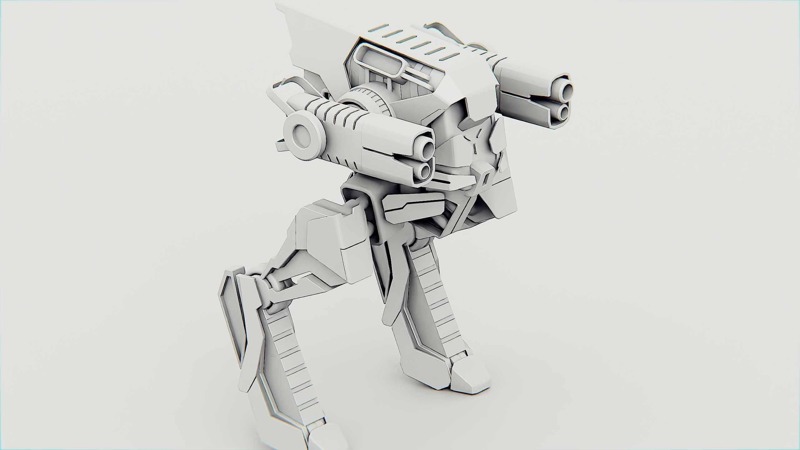 RAPTOR DROID D-150 Rigged for Unreal Engine - Unity - MIXAMO 3D model_32