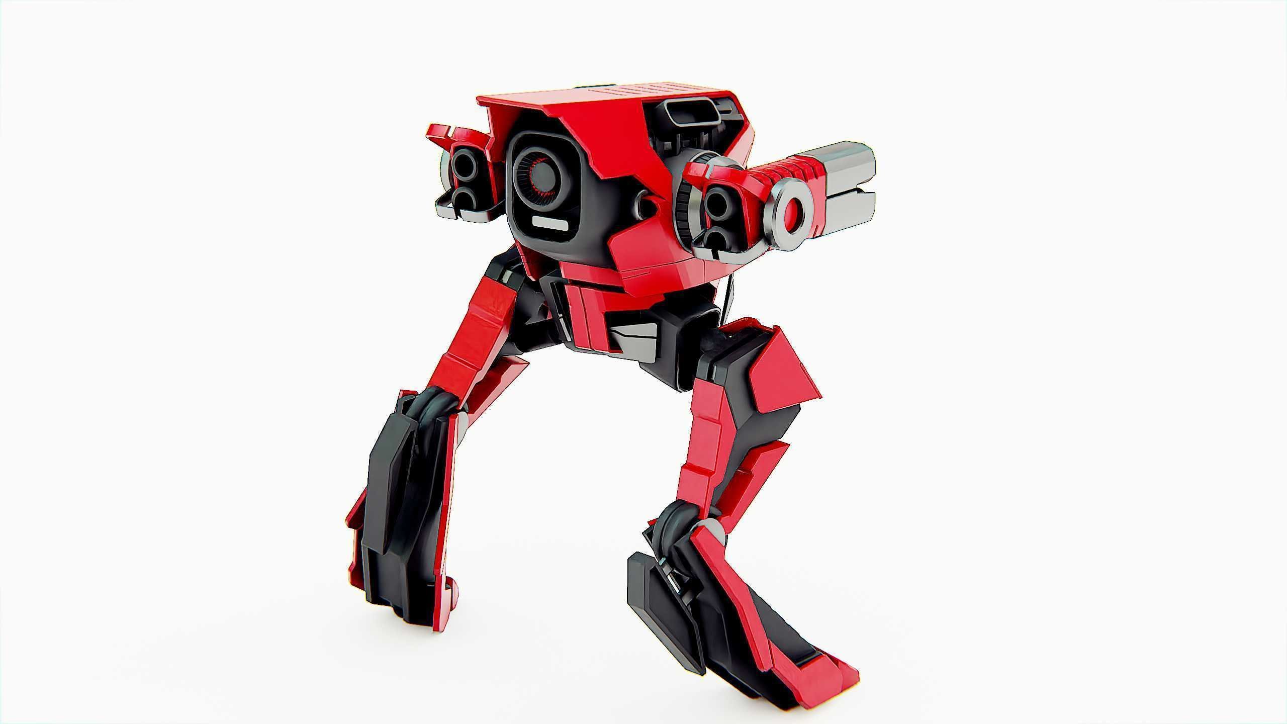 RAPTOR DROID D-150 Rigged for Unreal Engine - Unity - MIXAMO 3D model_9