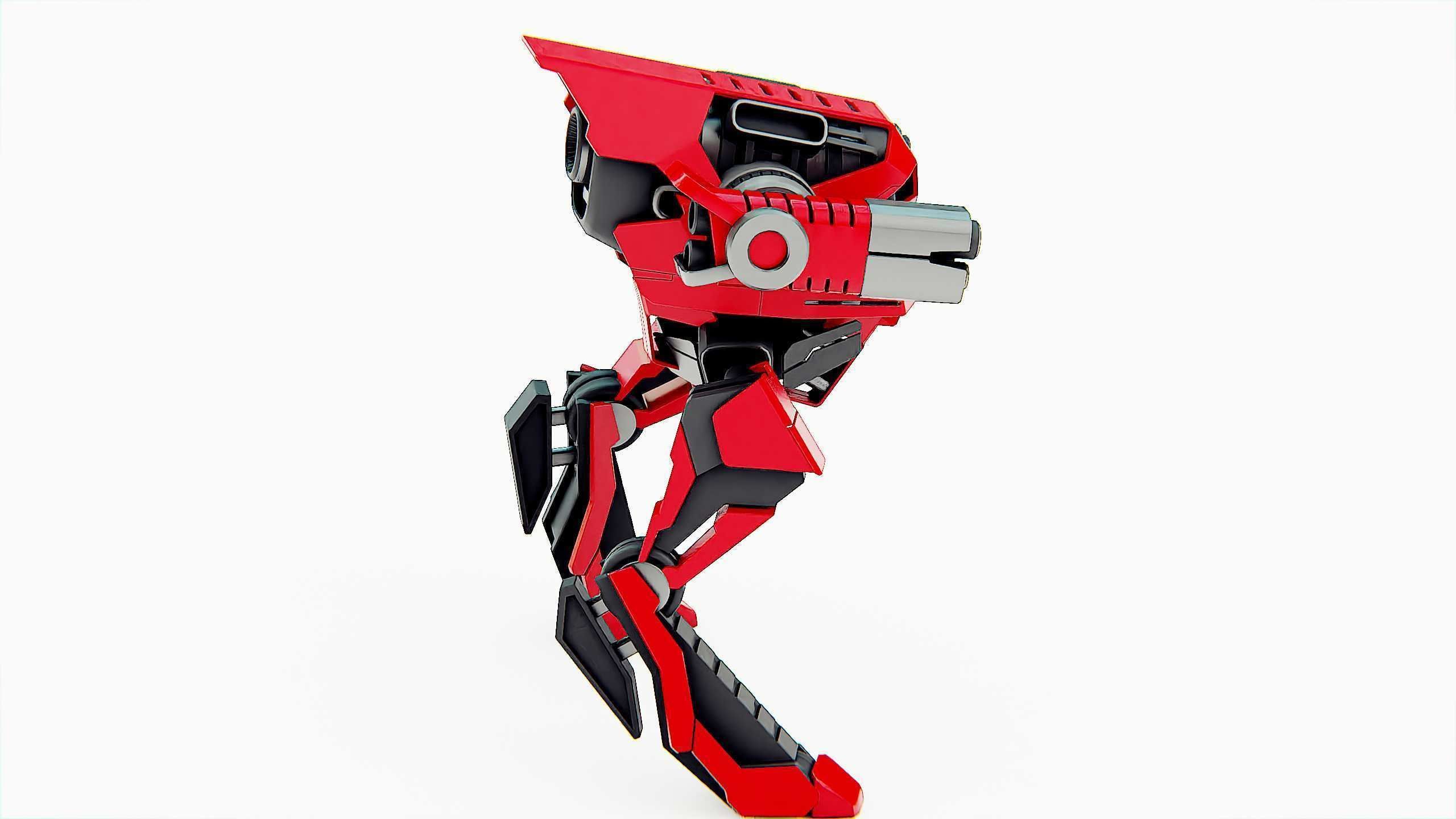 RAPTOR DROID D-150 Rigged for Unreal Engine - Unity - MIXAMO 3D model_6