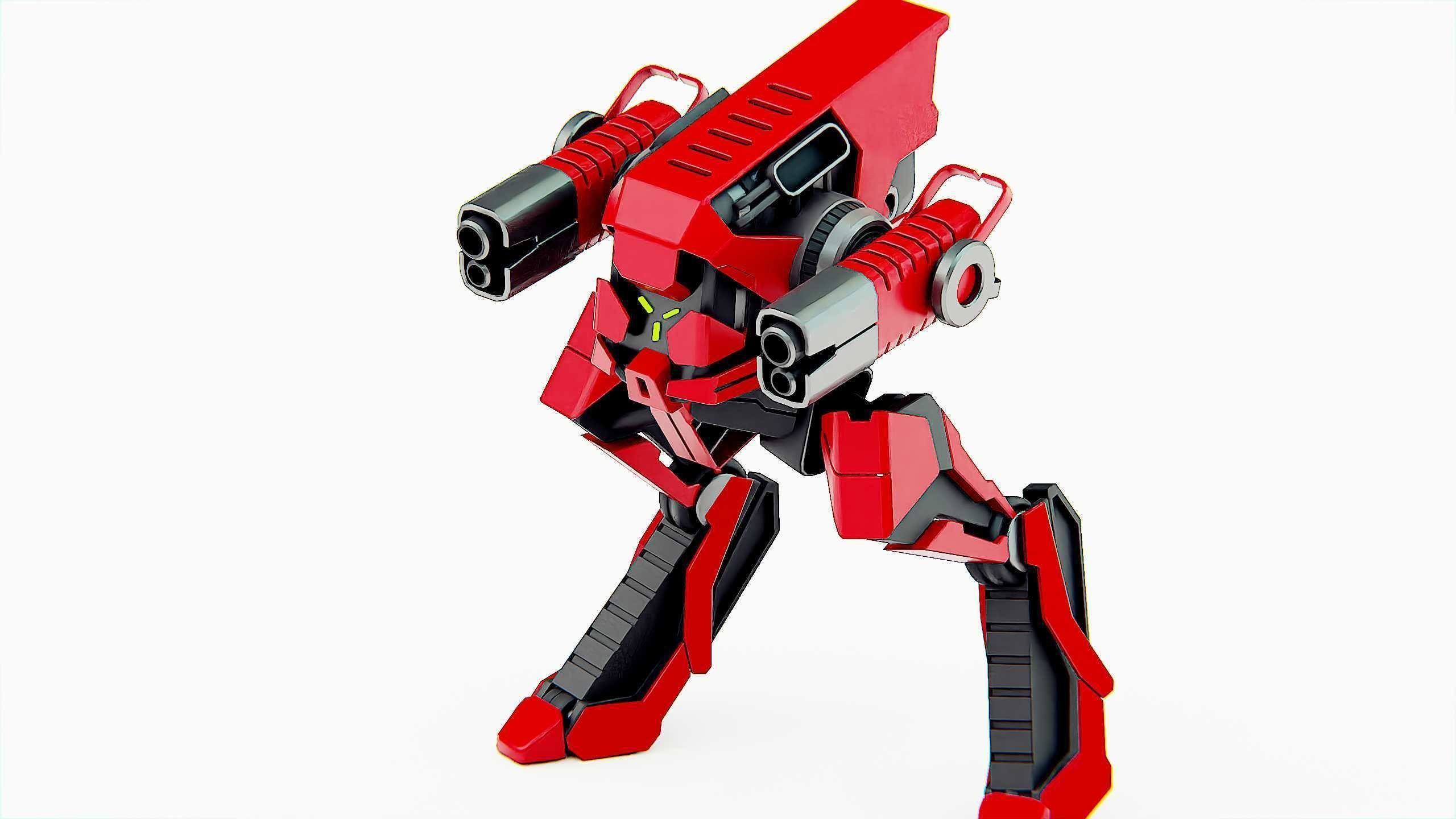 RAPTOR DROID D-150 Rigged for Unreal Engine - Unity - MIXAMO 3D model_21