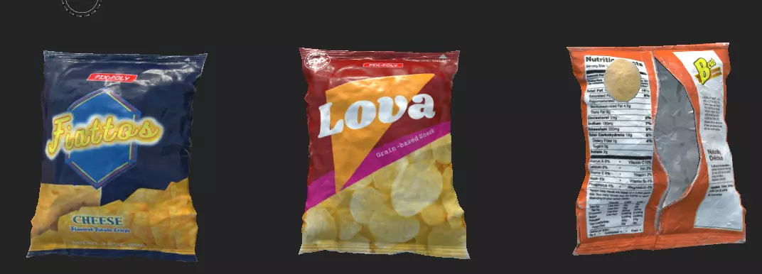 Junk Food Low-poly 3D model_0