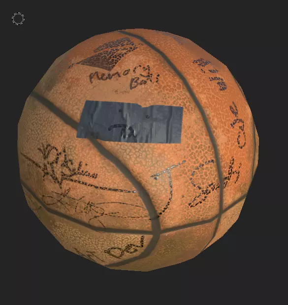 Basketball Low-poly 3D model_0