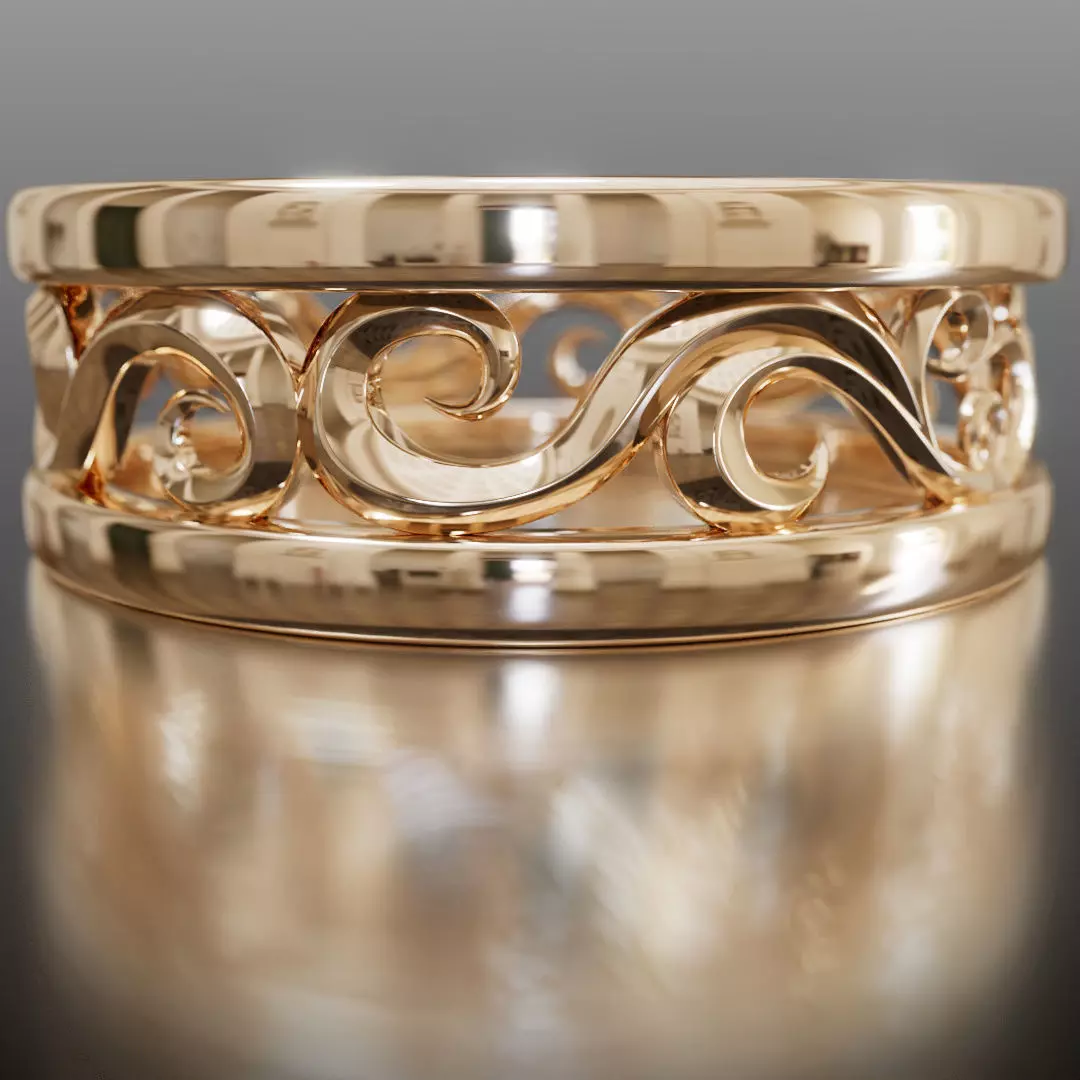 Ornate Bracelet Intricate Patterns Design for printing 3D print model