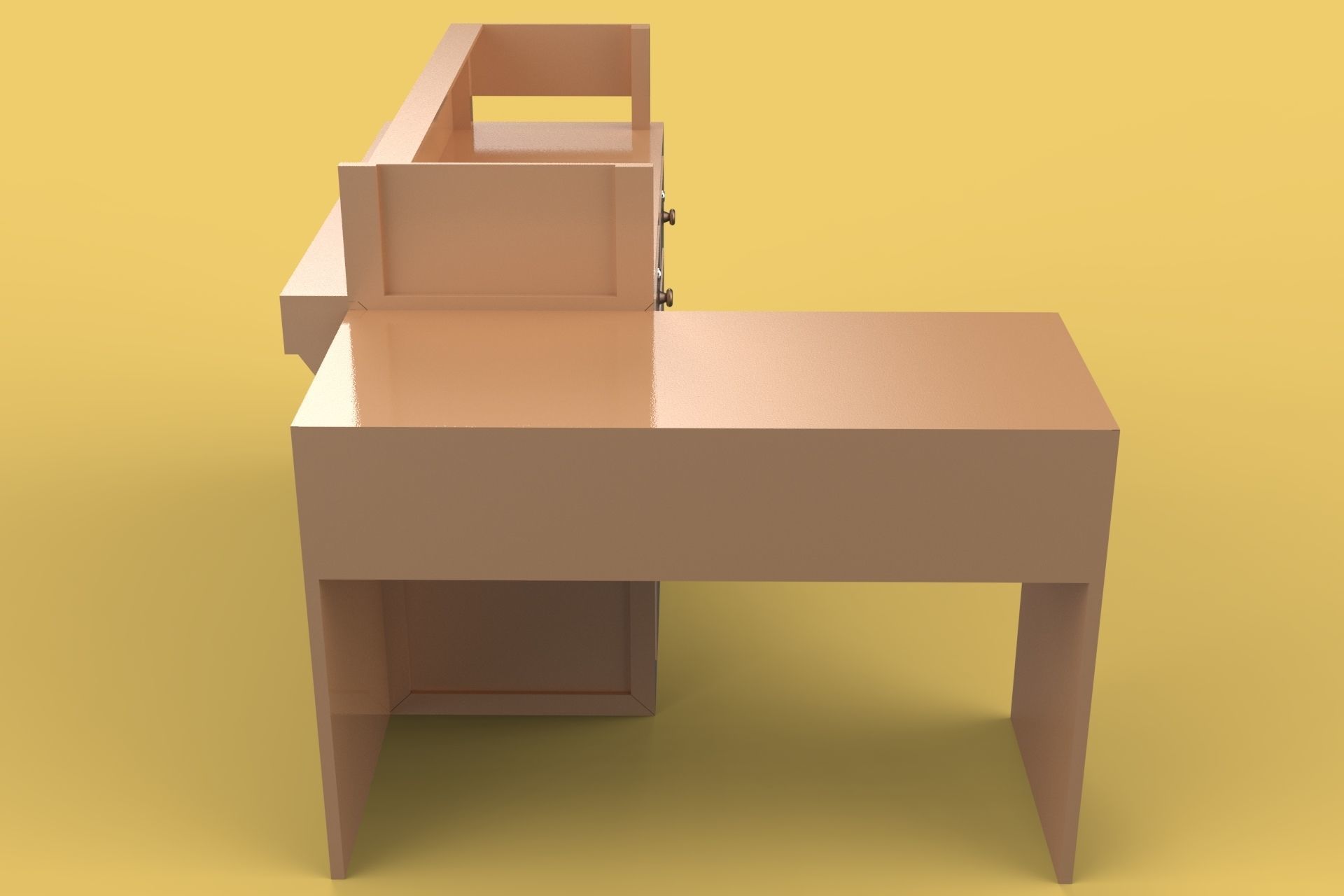 TABLE CASHIER RECEPTIONIST STAND BOOTH SELLING ADMIN DESK 3D model_7