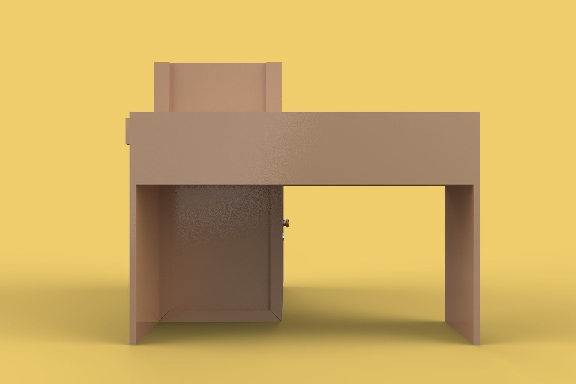 TABLE CASHIER RECEPTIONIST STAND BOOTH SELLING ADMIN DESK 3D model_2