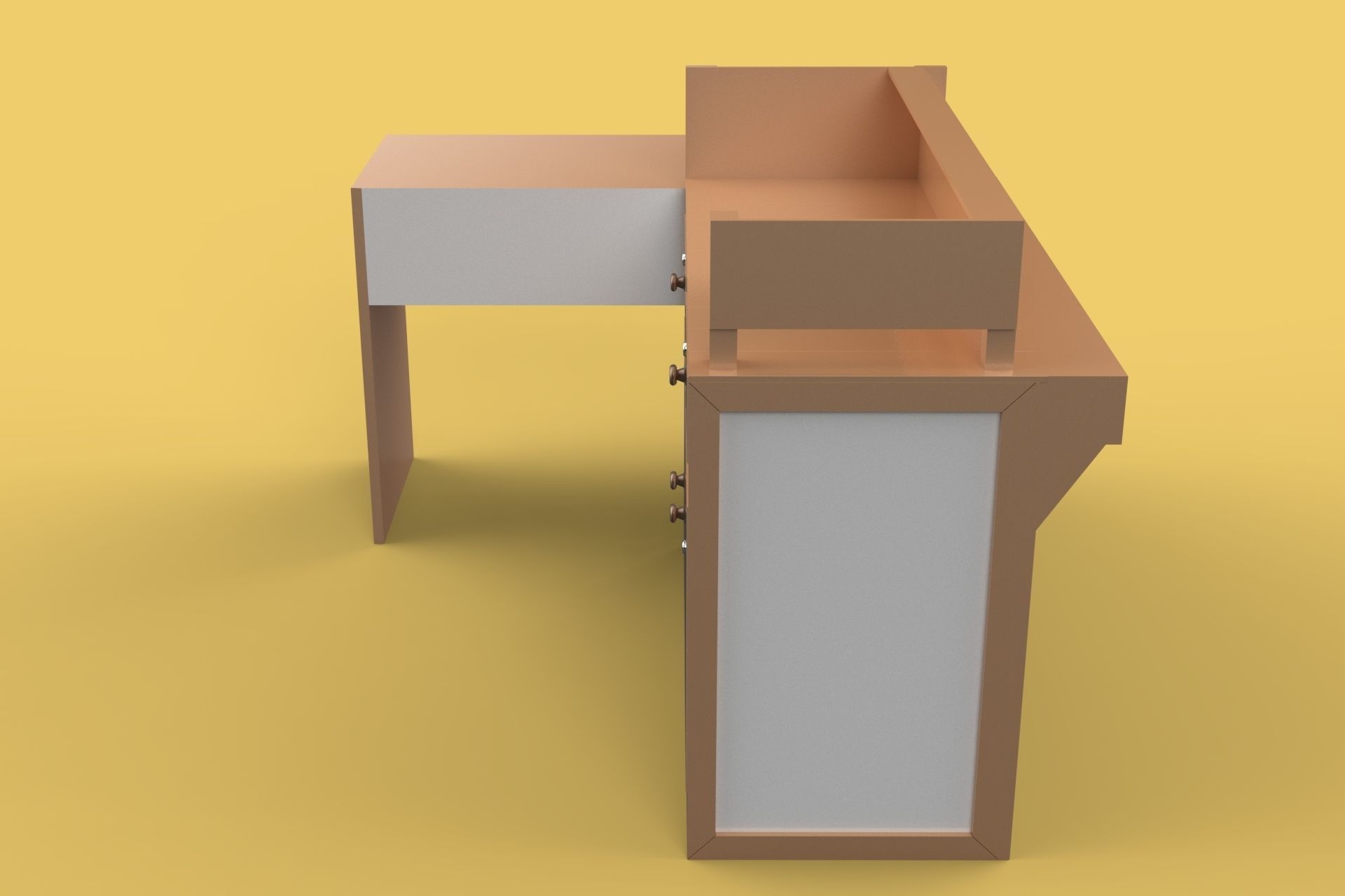 TABLE CASHIER RECEPTIONIST STAND BOOTH SELLING ADMIN DESK 3D model_6