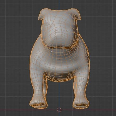 Realistic bulldog low poly  Low-poly 3D model_15