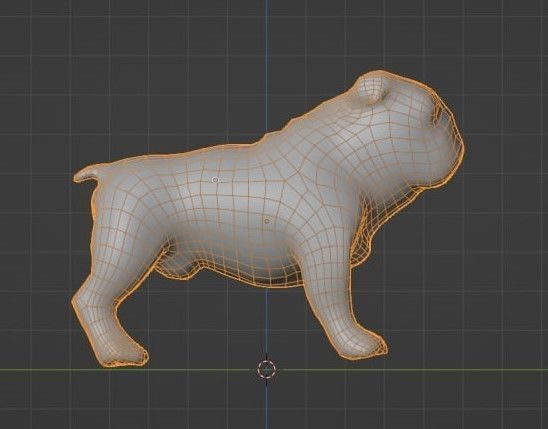 Realistic bulldog low poly  Low-poly 3D model_16