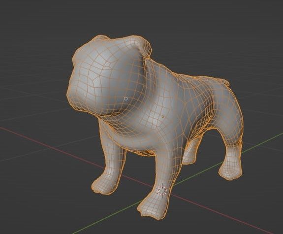 Realistic bulldog low poly  Low-poly 3D model_13